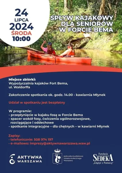 Spływ kajakowy oraz spacer po Forcie Bema