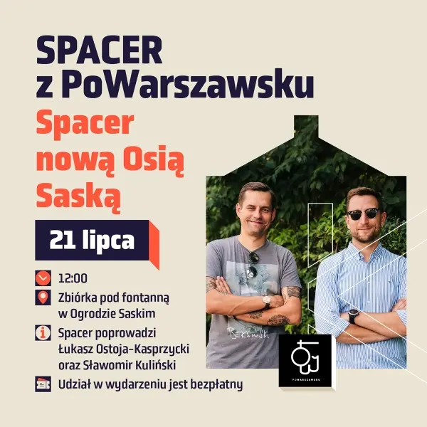 Spacer nową Osią Saską z PoWarszawsku