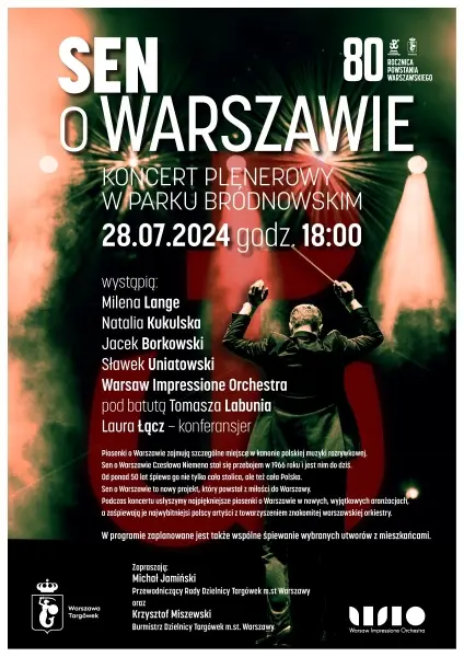 „Sen o Warszawie” koncert plenerowy w Parku Bródnowskim