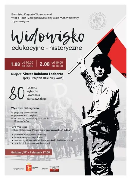 Widowisko uliczne - upamiętniające 80. rocznicę Wybuchu Powstania Warszawskiego