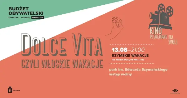 Letnie Kino Plenerowe na Woli | „Rzymskie wakacje"