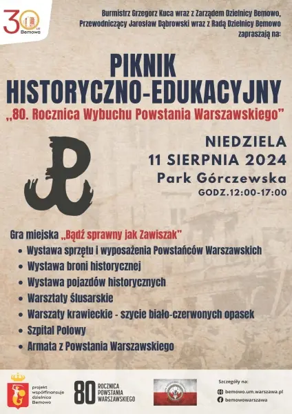 Piknik historyczno-edukacyjny „80. rocznica Wybuchu Powstania Warszawskiego”