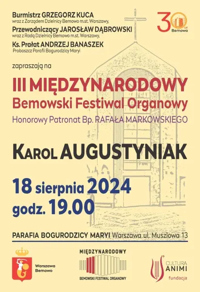 III Międzynarodowy Bemowski Festiwal Organowy | Karol Augustyniak