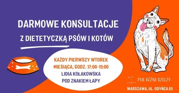 Darmowe konsultacje z dietetykiem psów i kotów w Psie Różne Rzeczy