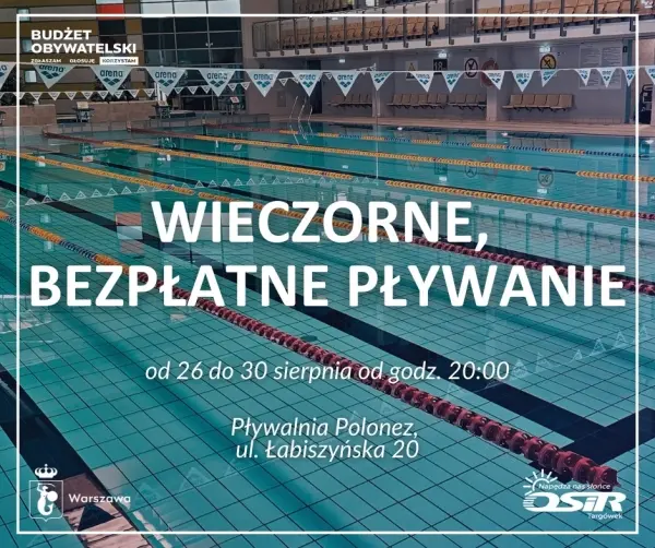 Wieczorne, bezpłatne pływanie