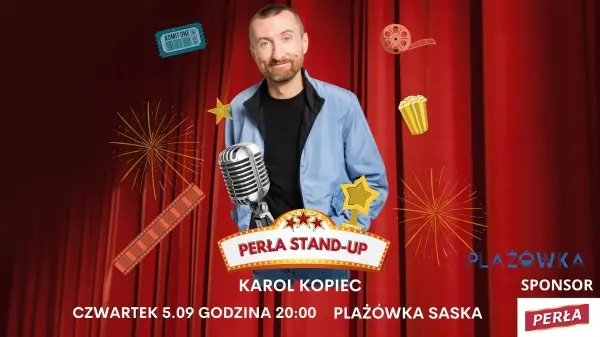 Perła Stand-up na plaży Saska! Karol Kopiec