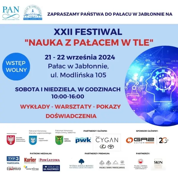 XXII Festiwal "Nauka z Pałacem w tle" w Pałacu w Jabłonnie