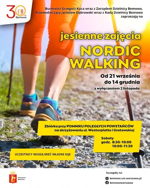 Jesienne zajęcia nordic walking [godz. 8:30 i 10:00]