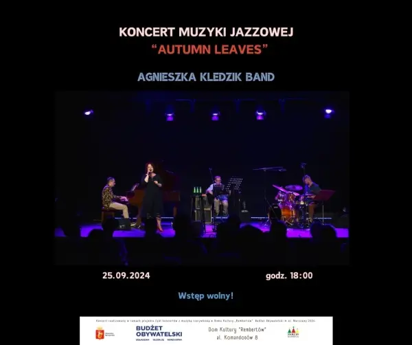 Koncert muzyki jazzowej "Autumn Leaves"