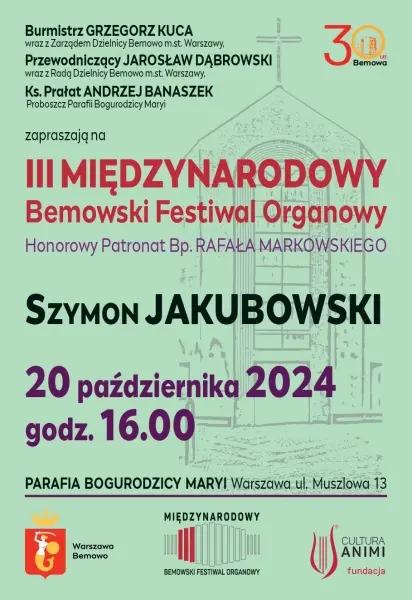 III Międzynarodowy Bemowski Festiwal Organowy | Szymon Jakubowski