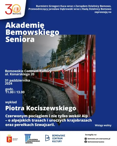 Akademia Bemowskiego Seniora: Wykład Piotra Kociszewskiego [godz. 11:00 i 13:00]