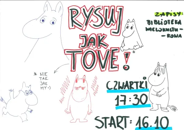 RYSUJ JAK TOVE! Dwujęzyczne (polsko-angielskie) warsztaty rysunkowe // DRAW LIKE TOVE!