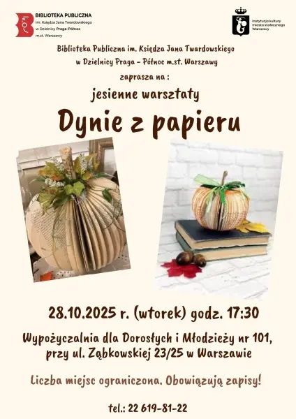 Dynie z Papieru - jesienne warsztaty kreatywne
