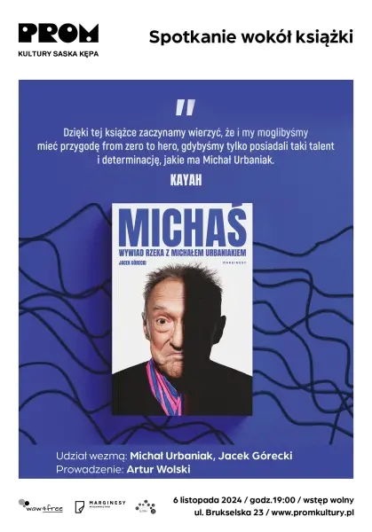 Spotkanie wokół książki „Michaś. Wywiad rzeka z Michałem Urbaniakiem” Jacka Góreckiego