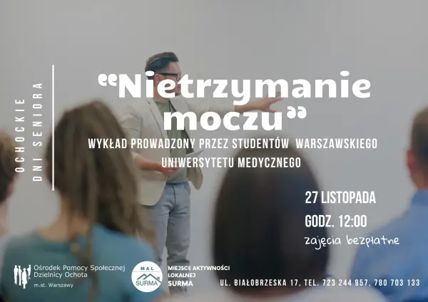 Otwarty wykład: "Nietrzymanie moczu"