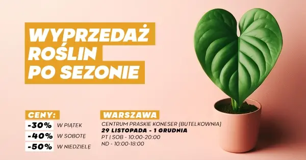 Wyprzedaż Festiwalu Roślin w Warszawie