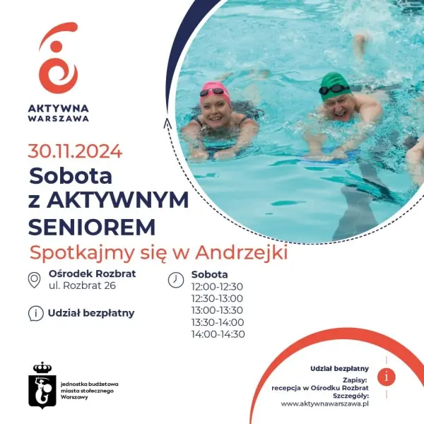 Sobota z aktywnym seniorem | bezpłatny aqua aerobik
