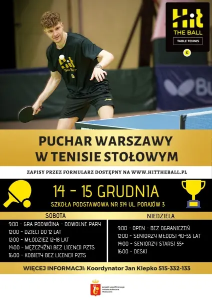 PUCHAR WARSZAWY W TENISIE STOŁOWYM