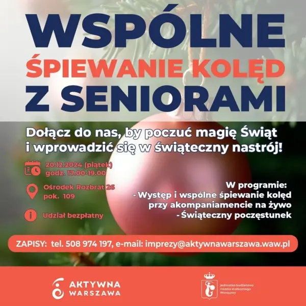 Wspólne śpiewanie kolęd z Seniorami