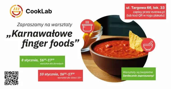 Warsztaty kulinarne: Karnawałowe finger foods | CookLab