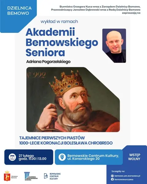 Akademia Bemowskiego Seniora | Tajemnice Pierwszych Piastów [godz. 11:00 i 13:00]