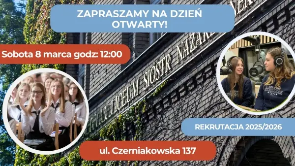 Dni otwarte w Szkole Sióstr Nazaretanek - 8 marca
