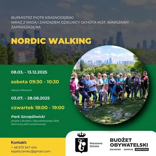 Nordic Walking w Parku Szczęśliwickim