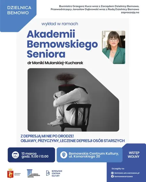 Akademia Bemowskiego Seniora | "Z depresją mi nie po drodze!" [godz. 11.00 i 13.00]
