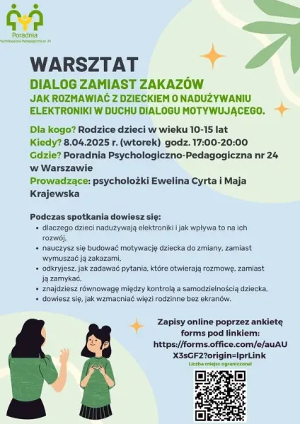 Dialog zamiast zakazów | warsztaty dla rodziców