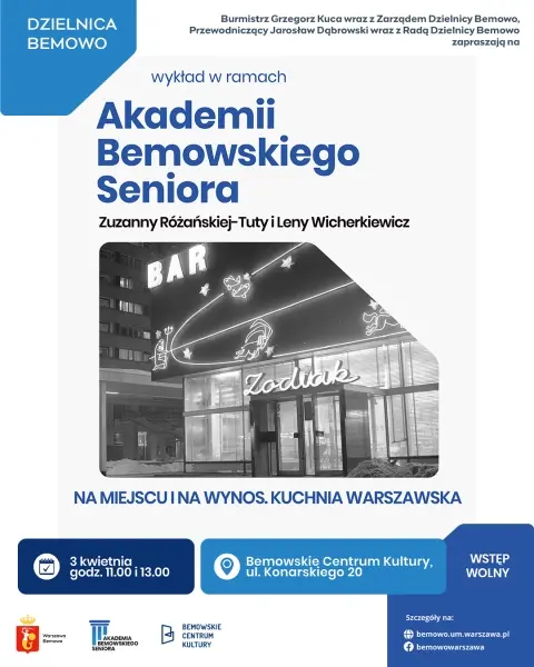 Akademia Bemowskiego Seniora | Wykład [godz. 11:00 i 13:00]