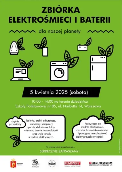Zbiórka elektrośmieci na Mokotowie