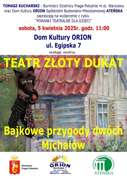 Poranki teatralne dla dzieci | „Bajkowe przygody dwóch Michałów”