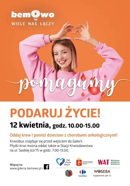 Podziel się życiem – oddaj krew w Galerii Bemowo