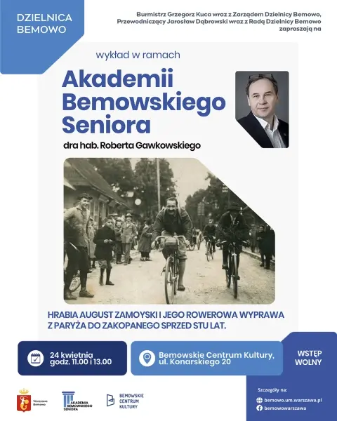 Akademia Bemowskiego Seniora | Hrabia August Zamoyski [godz. 11:00 i 13:00]