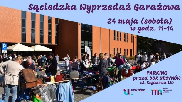 Sąsiedzka wyprzedaż garażowa przed MAL-em