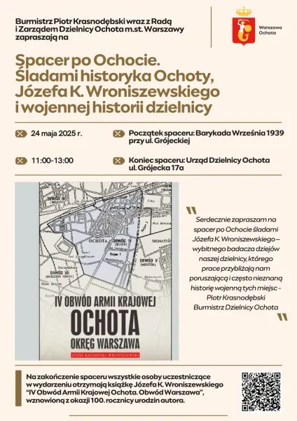 Spacer historyczny po Ochocie – śladami Józefa K. Wroniszewskiego i wojennych losów dzielnicy