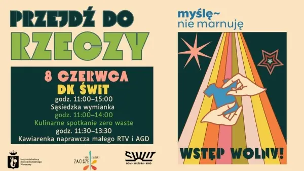 Przejdź do rzeczy: wymianka sąsiedzka, spotkanie kulinarne i kawiarenka naprawcza