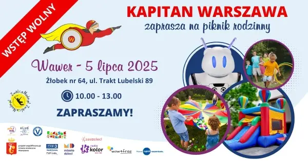 Rodzinny piknik z Kapitanem Warszawa w Wawrze