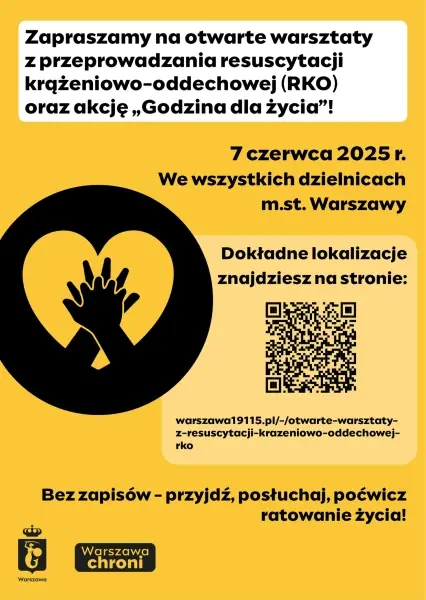 Otwarte warsztaty resuscytacji krążeniowo-oddechowej (RKO) w Warszawie