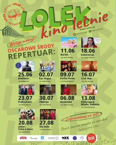 KINO LETNIE LOLKA - Oscarowe środy!