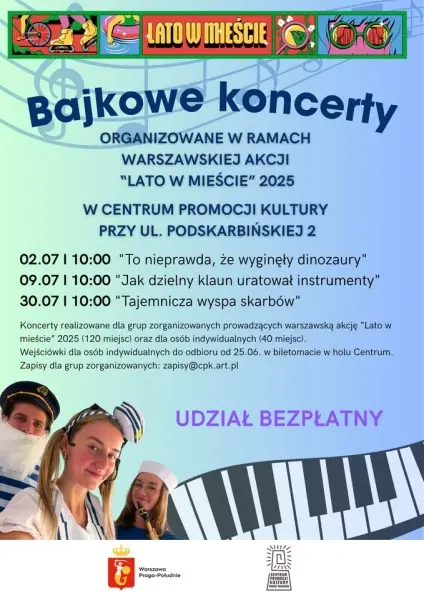 Bajkowe koncerty - Warszawska akcja "Lato w mieście" 2025