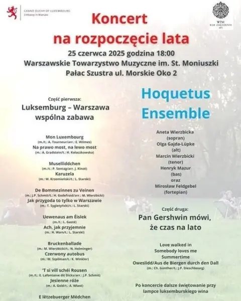 Koncert na rozpoczęcie lata | kwartet Hoquetus Ensemble