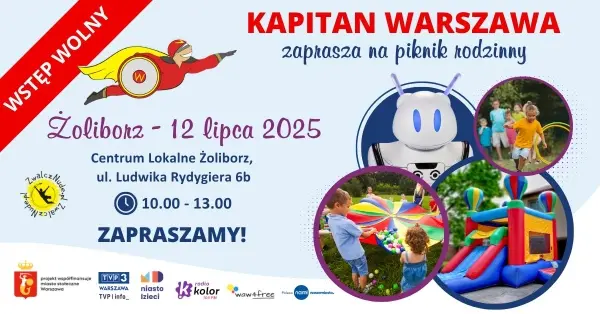 Rodzinny piknik z Kapitanem Warszawa na Żoliborzu