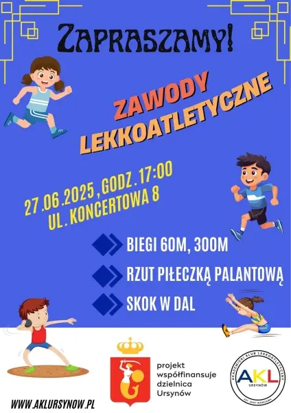 Zawody lekkoatletyczne dla dzieci i młodzieży