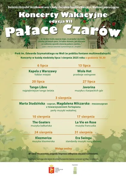 VII edycja Koncertów Wakacyjnych "Pałace Czarów"