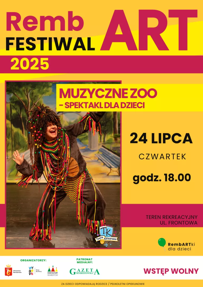 RembART FESTIWAL 2025. Spektakl dla dzieci “MUZYCZNE ZOO”