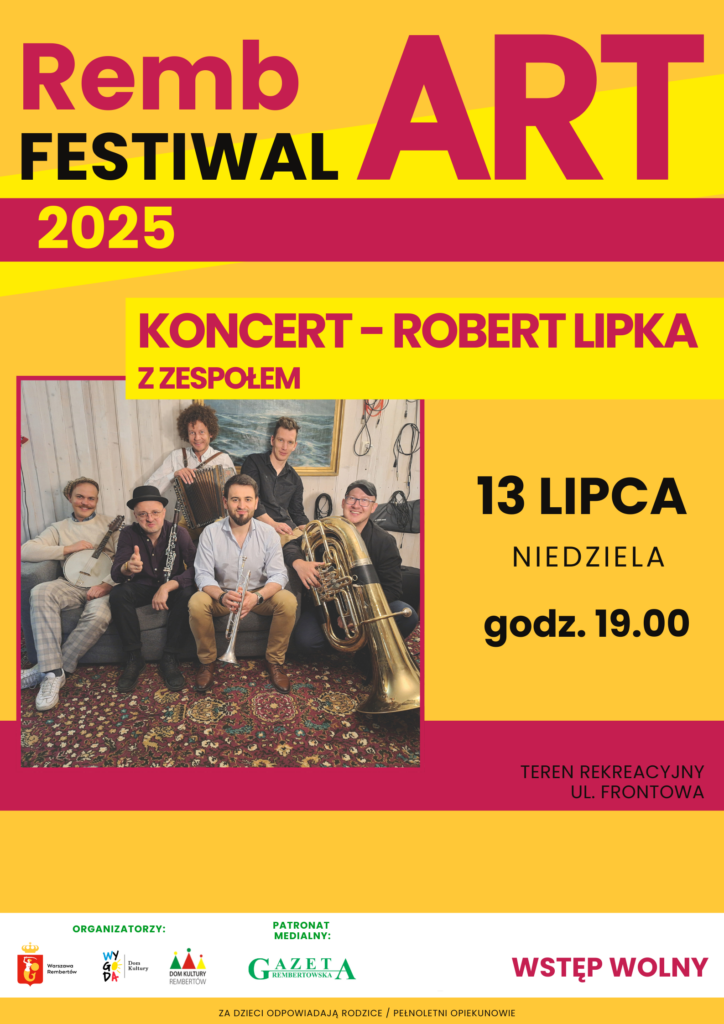 RembART FESTIWAL 2025. Koncert – ROBERT LIPKA Z ZESPOŁEM