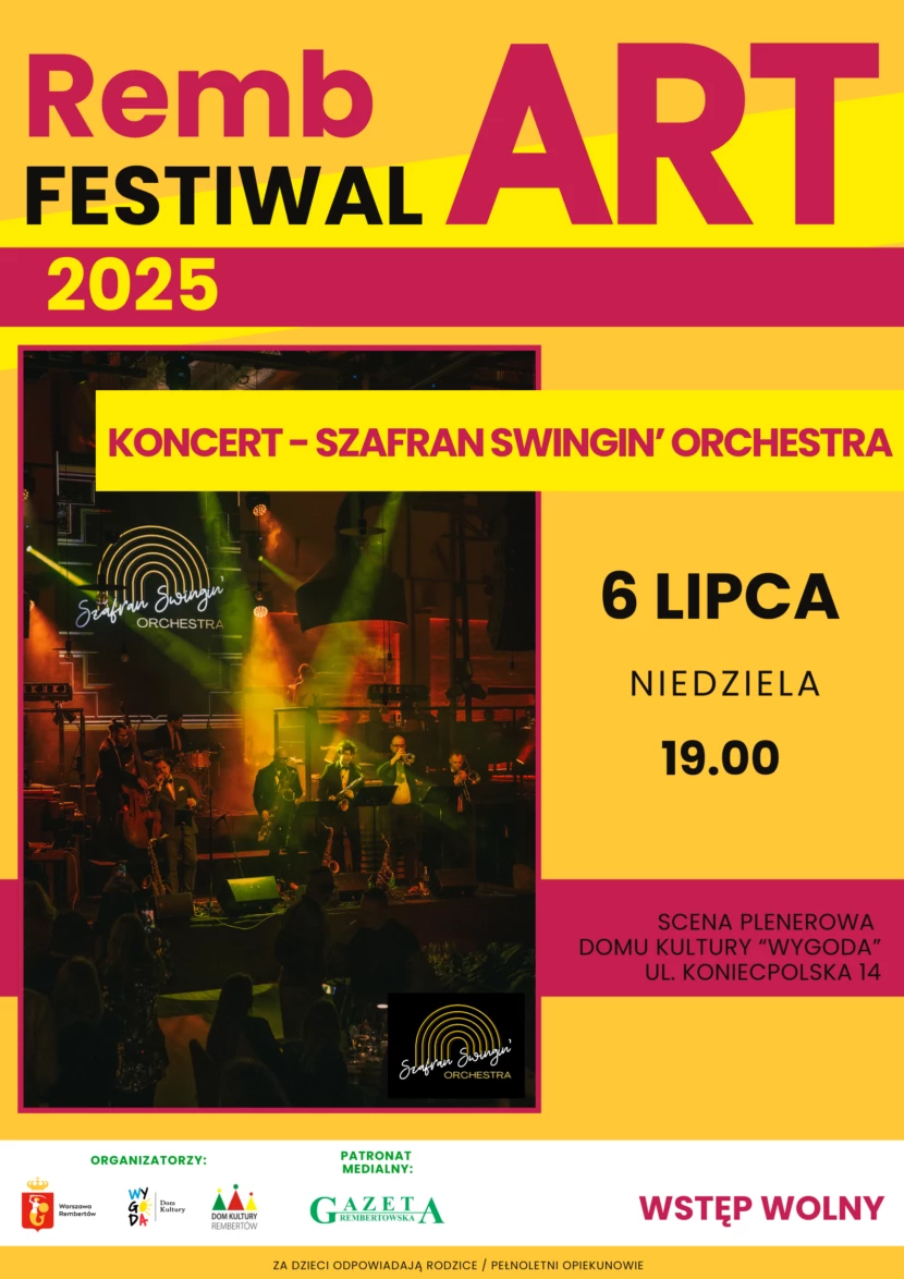 RembART FESTIWAL 2025. Koncert – SZAFRAN SWINGIN’ ORCHESTRA