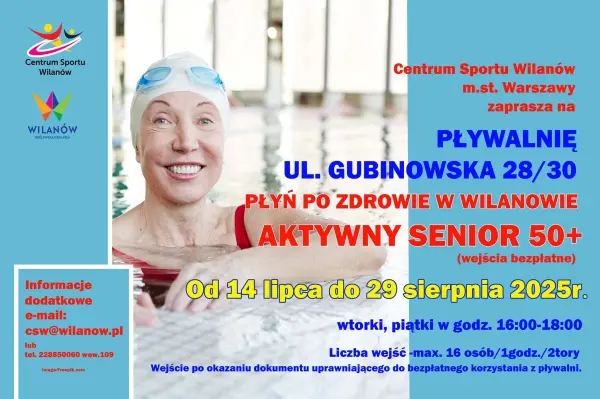 Płyń po zdrowie w Wilanowie | Aktywny senior 50+