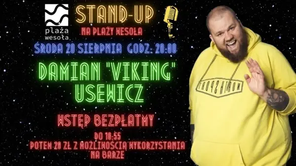 Stand-Up na Plaży Wesoła! Damian Viking Usewicz X Tomek Jachimek